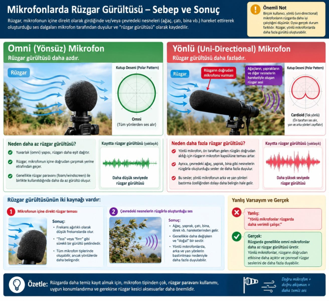Doğrudan Rüzgar Akışına Maruz Kalındığında hangi mikrofonu seçmeliyiz!